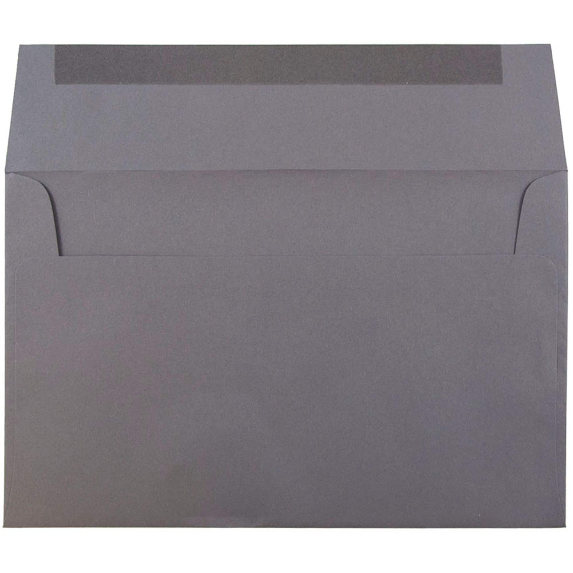 JAM Paper 6" x 9.5" Dark Gray Recycled Invitation Envelopes